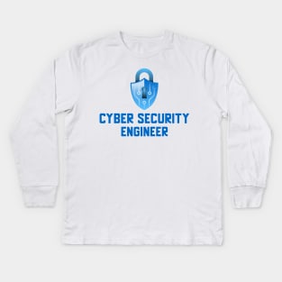 Cyber Security Engineer - Blue Kids Long Sleeve T-Shirt